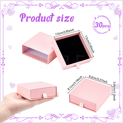 Paper Jewelry Drawer Boxes CON-WH0085-203C-1