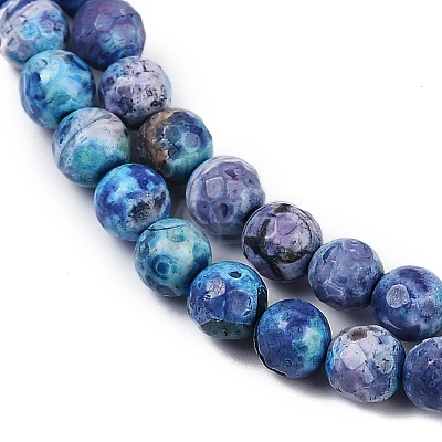 Natural Fire Crackle Agate Beads Strands G-C082-A01-40-1