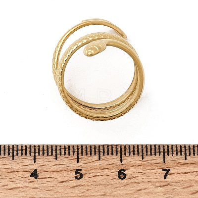 304 Stainless Steel Cuff Open Rings STAS-H259-02G-1