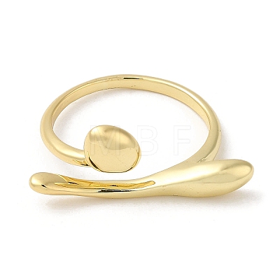 Brass Open Cuff Rings RJEW-Q778-18G-1