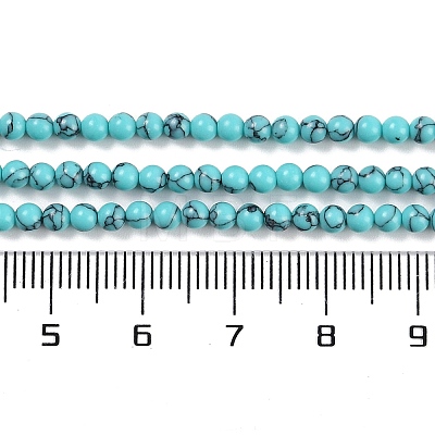 Synthetic Turquoise Beads Strands G-U004-02B-1