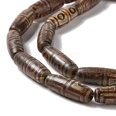 Tibetan Style dZi Beads Strands G-A024-01L-1