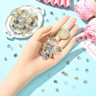 100Pcs Electroplate Glass Beads EGLA-YW0005-27A-1