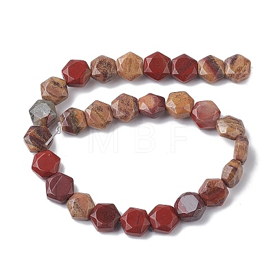 Natural Red Rainbow Jasper Beads Strands G-K359-C09-01-1