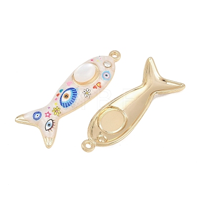 Printed Alloy Enamel Pendants RB-CBAA915-02G-1