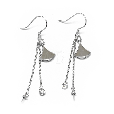 925 Sterling Silver Dangle Earring Findings STER-L057-027P-1