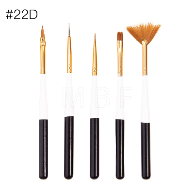 5 Pcs Nail Art Brush Pens MRMJ-Q059-022D-1