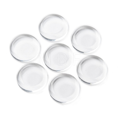 18MM Double-side Flat Round Transparent Glass Cabochons for Photo Craft Jewelry Making X-GGLA-S601-1-1