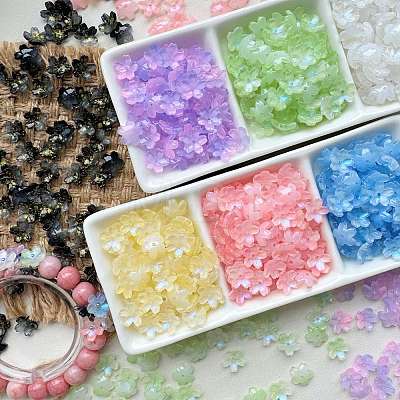 Electroplate Transparent Glass Beads PW-WG44A55-M-1