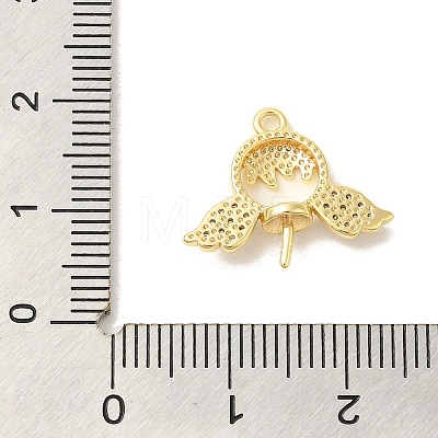 Brass Micro Pave Clear Cubic Zirconia Peg Bails Pendants KK-Z073-34G-1