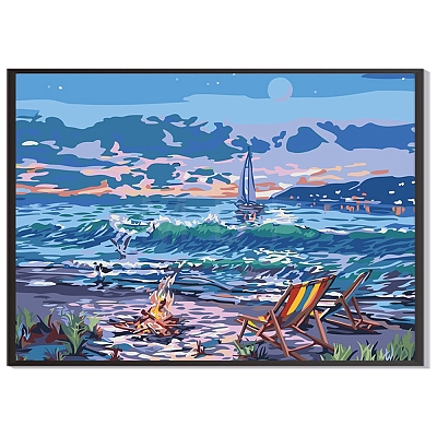 Beach DIY Diamond Painting Kit PW-WGA9BD7-01-1