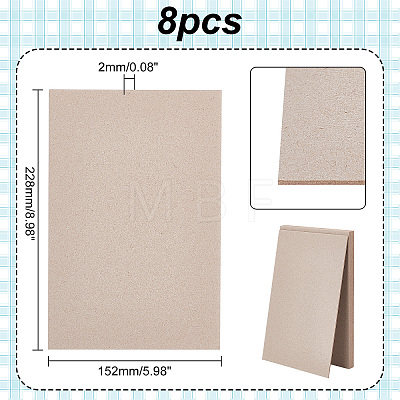   8Pcs Rectangle Kraft Paper Book Board DIY-PH0009-43-1