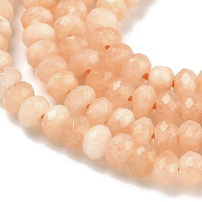 Dyed Natural Malaysia Jade Rondelle Beads Strands G-E316-2x4mm-01-1