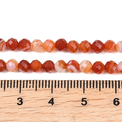 Natural Red Banded Agate Beads Strands G-B175-D22-4mm-1