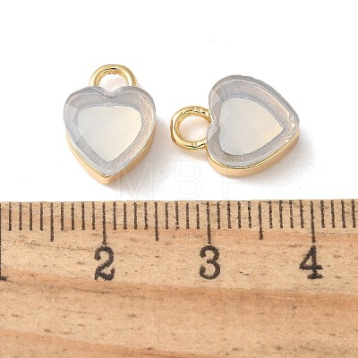 Brass Glass Charms KK-Q031-48G-05-1