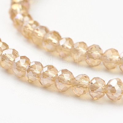 Electroplate Glass Beads Strands X-EGLA-D020-6x4mm-49-1