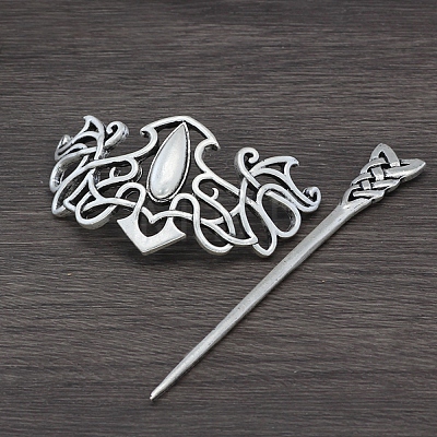 Viking Alloy Hair Sticks PW-WG0D8B7-01-1