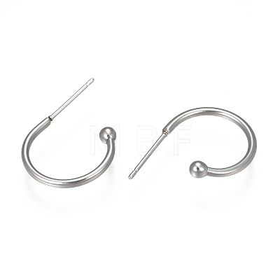 304 Stainless Steel Earring Hooks X-STAS-K211-01P-A-1