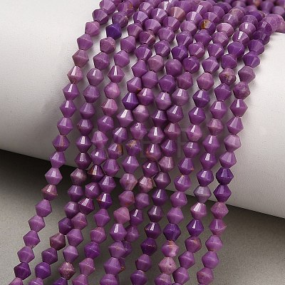 Natural Lepidolite/Purple Mica Stone Beads Strands GG-CBAA9B4-A15-01-1