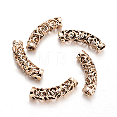Alloy Curved Tube Beads PALLOY-J154-58G-AAA-1