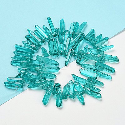 Natural Dyed Quartz Beads Strands G-M412-02-1