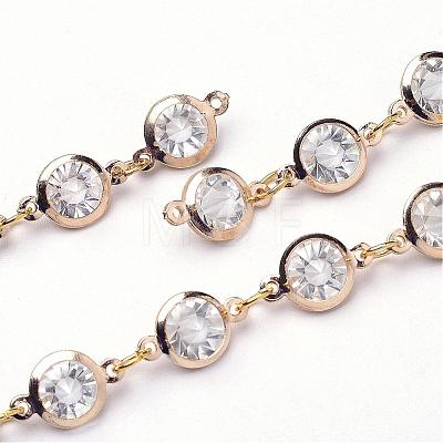 Iron Acrylic Rhinestone Handmade Chains AJEW-JB00250-1