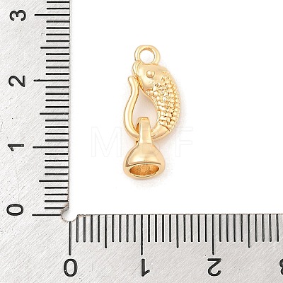 Brass Hook and S-hook Clasps KK-C080-06G-1