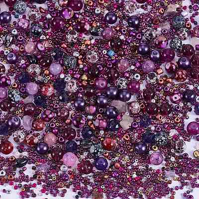 2 Bag Glass Round Beads Set JX547O-1