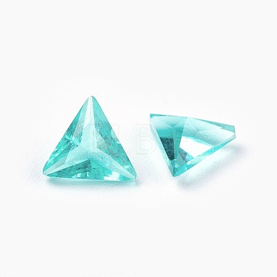 Cubic Zirconia Pointed Back Cabochons ZIRC-WH0001-A01-1