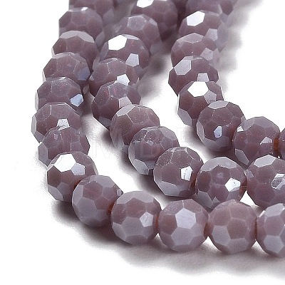 Electroplate Opaque Glass Beads Strands EGLA-A035-P4mm-A11-1