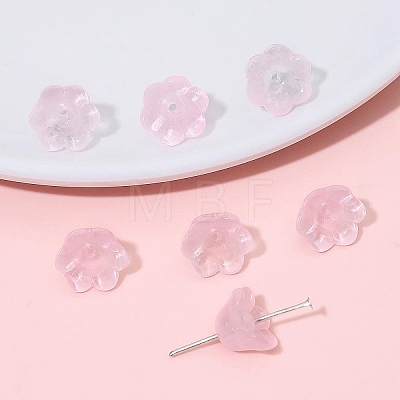 10Pcs Gradient Color Transparent Glass Imitation Jade Beads PW-WG464DA-09-1