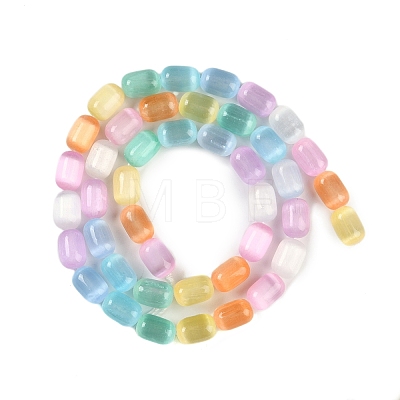 Rainbow Color Natural Selenite Beads Strands G-F750-M02-02-1