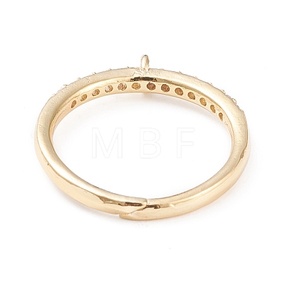 Brass Cuff Finger Ring Settings X-KK-L155-34G-1