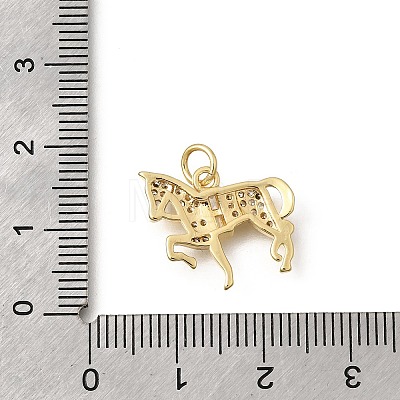 Brass Micro Pave Clear Cubic Zirconia Pendants KK-Z155-06G-03-1