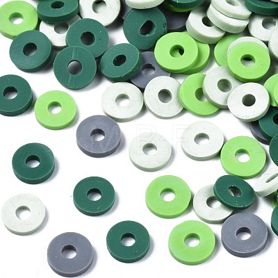 Handmade Polymer Clay Beads Strands CLAY-R089-6mm-T02B-27-1