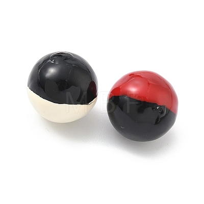 Brass Enamel Beads KK-G548-03-1