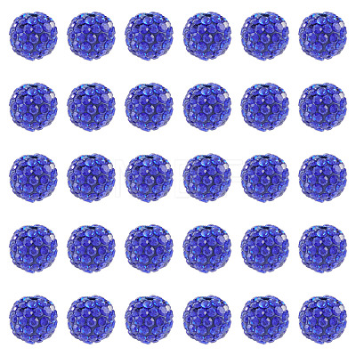 30Pcs Pave Disco Ball Beads RB-TA0001-26D-1