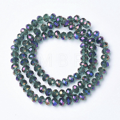 Electroplate Transparent Glass Beads Strands EGLA-A034-T2mm-G02-1