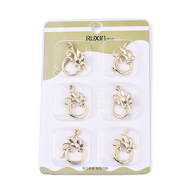 6Pcs Brass Toggle Clasps KK-T073-42G-1
