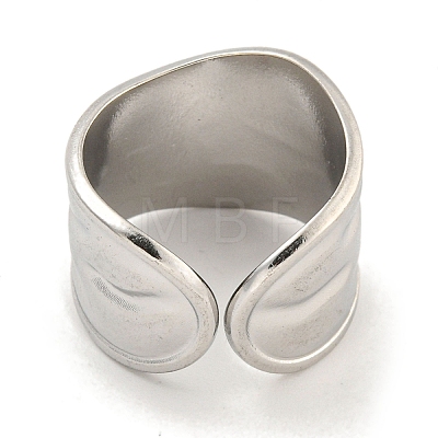 Non-Tarnish 304 Stainless Steel Open Cuff Finger Rings RJEW-P114-12P-1