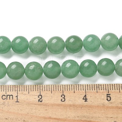 Natural Green Aventurine Round Beads Strands G-S150-8mm-1-1