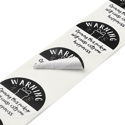 Adorable Warning Paper Stickers X-DIY-L035-012A-1
