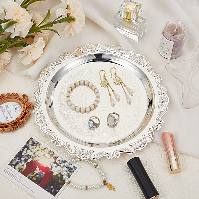 Round Iron Jewelry Plates DJEW-WH0007-93B-1