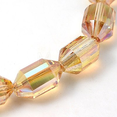 Electroplated Glass Beads EGLA-E006-17-1