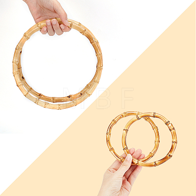 4Pcs 2 Colors Bamboo Bag Handle WOOD-CA0001-30-1