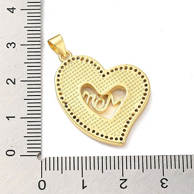 Mother's Day Brass Micro Pave Clear Cubic Zirconia Pendants FIND-Z041-21B-1