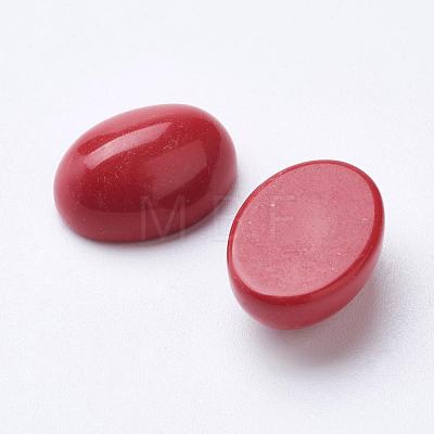 Synthetic Coral Cabochons G-F501-02-12x16mm-1
