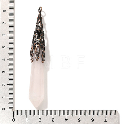 Natural Rose Quartz Pointed Big Pendants G-P560-02R-08-1