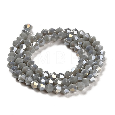 Opaque Solid Color Electroplate Glass Beads Strands GLAA-F029-P4mm-A14-1