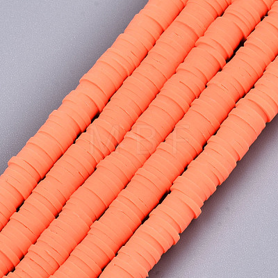 Handmade Polymer Clay Beads Strands CLAY-R089-6mm-124-1